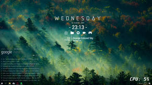 Rainmeter Skin Showing A Beautiful Forest Wallpaper