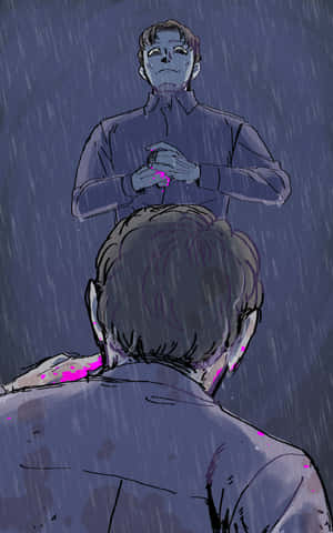 Rainy Encounter Michael Afton Wallpaper