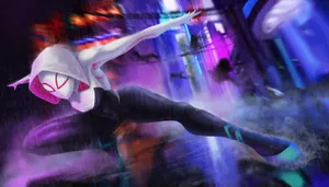 Rainy Spider Gwen Desktop Wallpaper