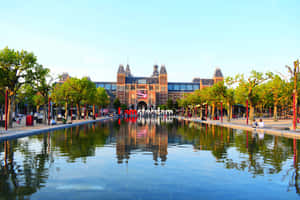 Rainy Spring Day In Amsterdam Wallpaper