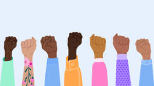 Raising Arms Against Racism Wallpaper