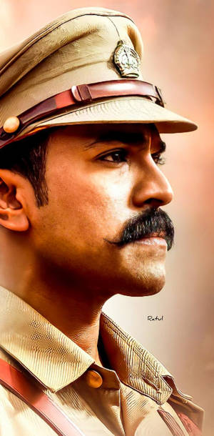 Ram Charan In Uniform Wallpaper