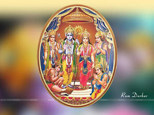 Ram Darbar Oval Frame Wallpaper