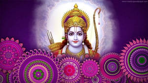 Ram Ji With Purple Mandala Art Wallpaper
