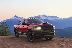 Ram Truck Snowy Mountains Wallpaper