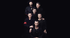 Rammstein Band Portrait Black Background Wallpaper