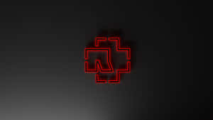 Rammstein Logo Redon Black Wallpaper