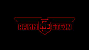 Rammstein Logo Redon Black Wallpaper