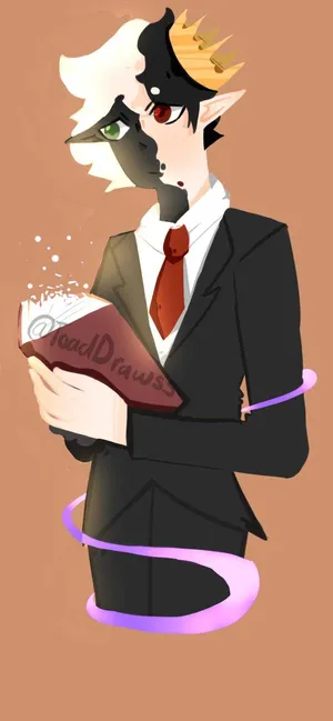 Ranboo Reading Book Wallpaper