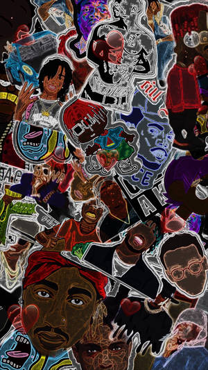 Rap Legends Collagei Phone Wallpaper Wallpaper