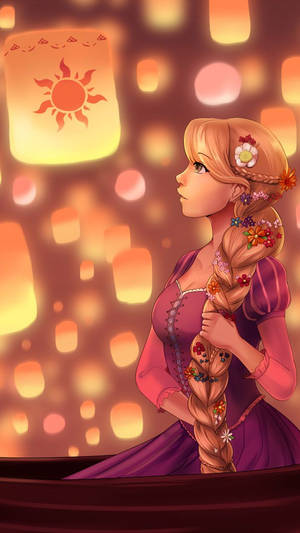 Rapunzel Digital Drawing Wallpaper