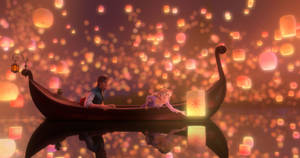 Rapunzel Flynn Under Lantern Sky Wallpaper