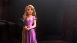 Rapunzel Holding Pan Wallpaper