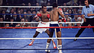 Ray Leonard In The Blue Boxing Ring Wallpaper