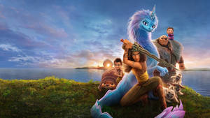 Raya And The Last Dragon Characters Island Wallpaper