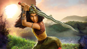 Raya And The Last Dragon Princess Sword Wallpaper