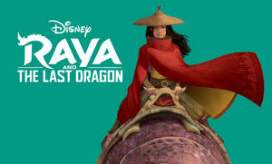 Raya And The Last Dragon Title Green Poster Wallpaper