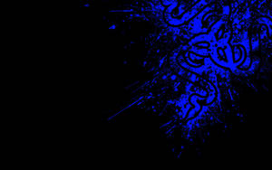 Razer Pc Blue Paint Splatter Wallpaper