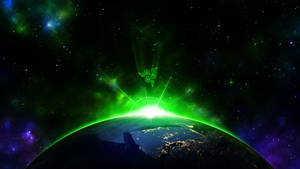 Razer Pc Logo In Space Wallpaper