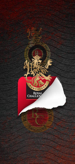 Rcb Cricket Team Crowned Tiger Logo Wallpaper