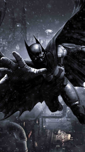Reaching Out Batman Arkham Knight Iphone Wallpaper
