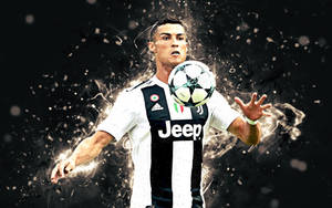 Ready To Hit The Ball Cr7 3d Wallpaper