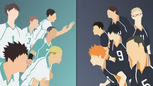 Ready To Soar: Haikyu's Karasuno Team Channels Their Spirit Of Unity Wallpaper