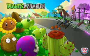 Ready Your Plants In The Battle Against Zombies Wallpaper