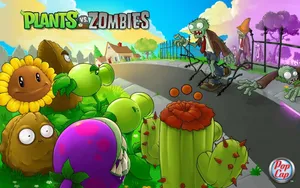 Ready Your Plants In The Battle Against Zombies Wallpaper