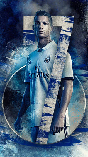 Real Madrid Cf Cr7 3d Blue Wallpaper