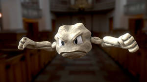 Realistic 3d Geodude From Pokemon Wallpaper