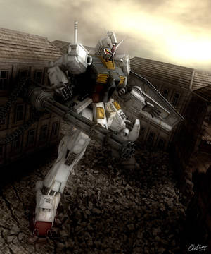 Realistic-looking Mobile Suit Gundam Wallpaper