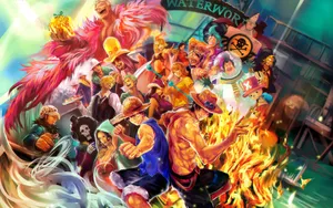 Realistic One Piece Painting Wallpaper