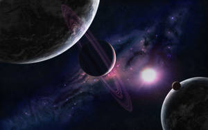 Realistic Solar System Portrait Wallpaper