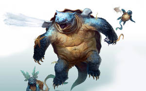 Realistic Squirtle Evolution Wallpaper