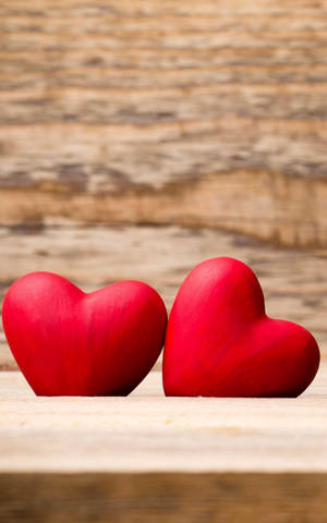 Really Cool Love Pair Of Hearts Wallpaper