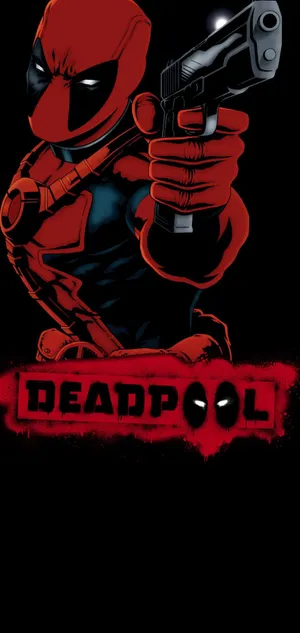 Realme 6 Punch Hole Deadpool Gun Wallpaper