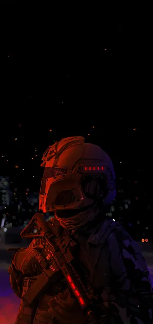 Realme 7 Pro Armored Soldier Wallpaper