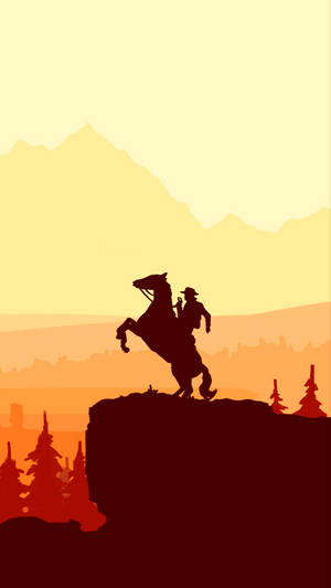 Rearing Horse Red Dead Redemption Ii Phone Wallpaper