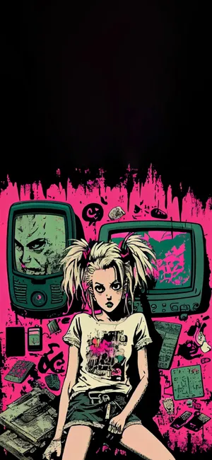 Rebel Girl Retro T Vs Aesthetic Wallpaper