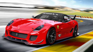 Red 1920x1080 Ferrari 599 Gtb Fiorano Racetrack Wallpaper