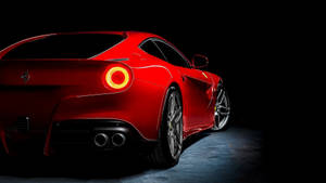 Red 1920x1080 Ferrari F12 In Dark Room Wallpaper