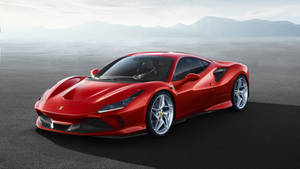 Red 1920x1080 Ferrari F8 Tributo In A Flat Plain Wallpaper