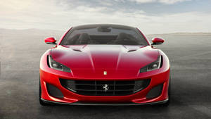 Red 1920x1080 Ferrari Portofino With Excellent Styling Wallpaper