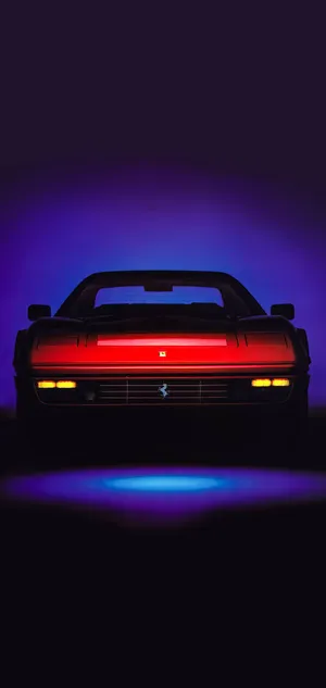 Red 1989 328 Gts Ferrari Phone Blue Aesthetic Wallpaper