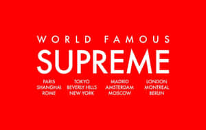 Red 4k Supreme World Famous Wallpaper