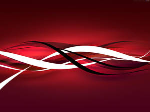 Red Abstract Art With Wave Lines Wallpaper