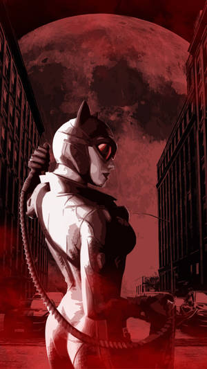 Red Aesthetic Catwoman 4k Gotham Wallpaper