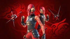 Red Aesthetic Fortnite Manic Skin Wallpaper