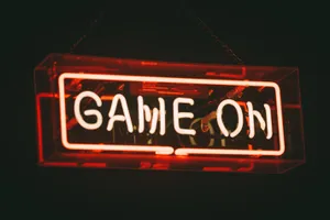 Red Aesthetic Laptop Game On Wallpaper